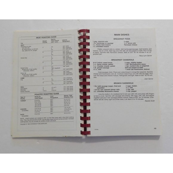 Cooking with Joy Cookbook 1993 Collin Creek Community Church Spiral PB - Picture 6 of 9